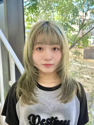 ミディアム juve.別府店所属・ショート/ボブ ハイライト/Lucaのヘアスタイル