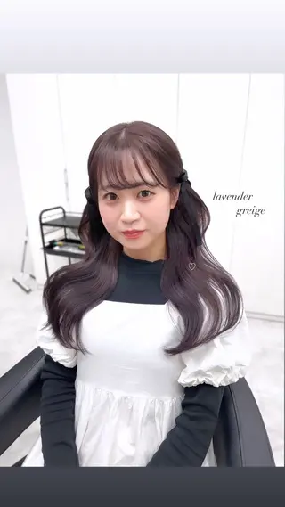 ロング RIKO👼🏻💓 韓国ガーリーのヘアスタイル