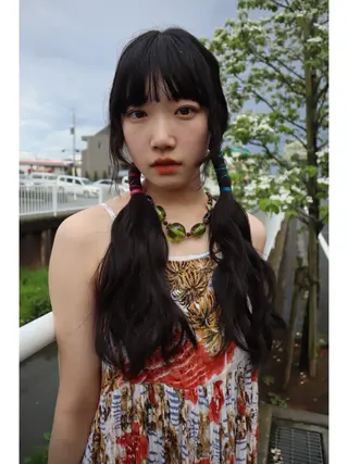 ロング カラー パーマ 金尾 凜のヘアスタイル