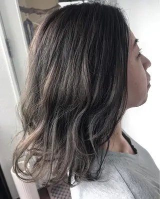 セミロング カラー 大嶋 宏隆のヘアスタイル