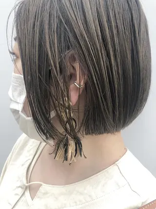 ショート カラー 前髪顔周り✂️店長 ❤️アマミヤ❤️のヘアスタイル