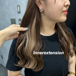 ロング プルエクステ/インナ ーカラー🦊はるなのヘアスタイル
