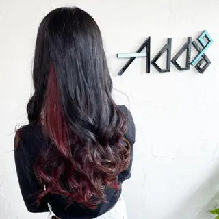 ロング カラー パーマ ヘアアレンジ Add9 柳田健登のヘアスタイル