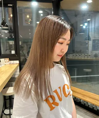 ロング カラー ayano🍒パーマ 暖色カラーのヘアスタイル