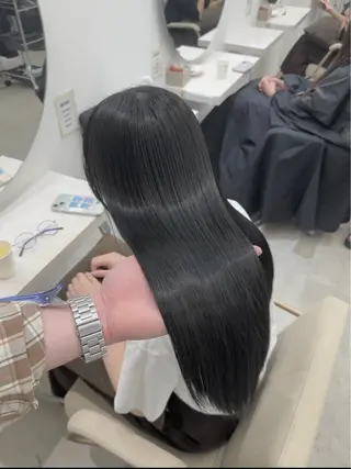 ロング 髪質改善×縮毛矯正 Core梅田　片山のヘアスタイル