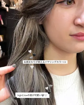 ロング カラー sand yokohama所属・ほの/ボブ/透明感カ ラー/レイヤーカットのヘアスタイル