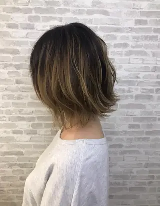 ミディアム カラー ✨圧倒的ツヤ髪✨ 小野あすかのヘアスタイル