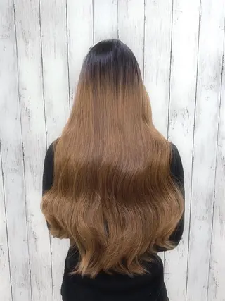 ロング カラー ヘアアレンジ エクステ専門店 Vのヘアスタイル
