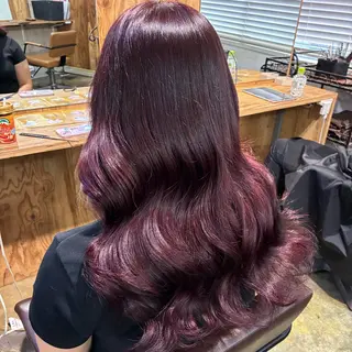 セミロング カラー ふかたさや🫧 艶感✖️透明感カラーのヘアスタイル
