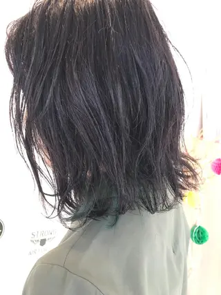 ミディアム カラー 湯浅 了一のヘアスタイル