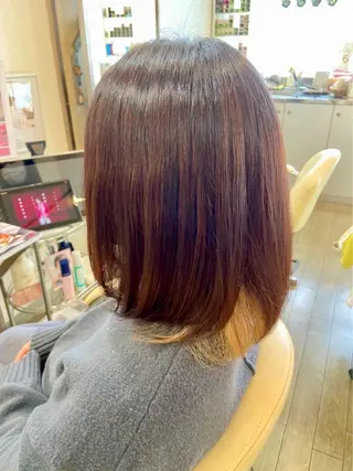 ミディアム カラー ヤマウチ  ヒデキのヘアスタイル