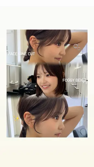 ショート aoi🤎 透明感カラーのヘアスタイル