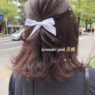ミディアム 𝙢𝙞𝙮𝙪🎀 girly hairのヘアスタイル