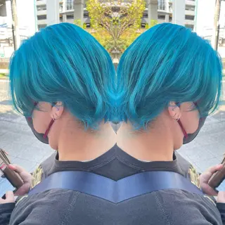 ショート カラー 👑派手髪/カット 👑ANRYのヘアスタイル