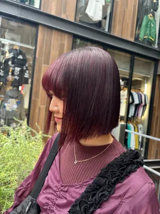 ミディアム カラー 巻ける縮毛矯正🌸 勝倉　麗のヘアスタイル