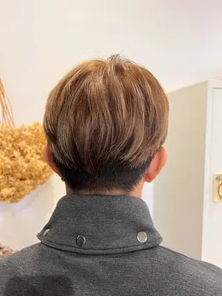 ショート 【本陣】カット モデル/朝岡 慧のヘアスタイル