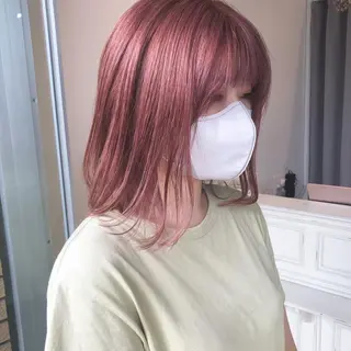 ミディアム カラー i muのヘアスタイル