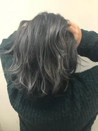 ミディアム カラー チヒョ🦋 韓国hair🇰🇷のヘアスタイル