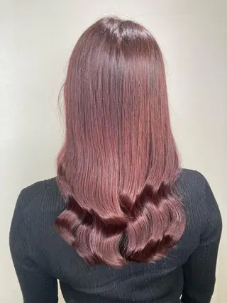 ミディアム カラー ENA💗NEXT /ハイトーンエクステのヘアスタイル