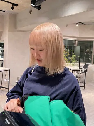 ミディアム カラー ダブルカラー ブリーチ/kaitoのヘアスタイル