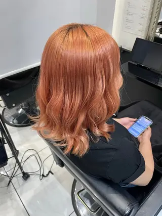 ミディアム カラー ヘアアレンジ 長田 麻友子のヘアスタイル