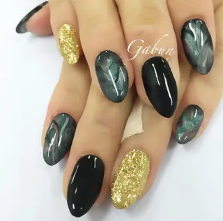 セミロング カラー ネイル LOTUS ネイルサロンのネイルデザイン