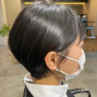 ショート カラー ヘアアレンジ 切りっぱなしボブ/ デザインカラー店長のヘアスタイル