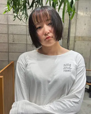 セミロング 柔らかいオリーブ🍃 カラーNatsumiのヘアスタイル