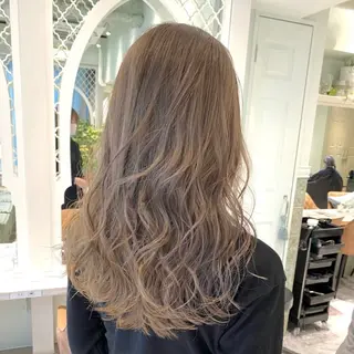 セミロング カラー ブリーチなし/暖色/ 透明感/ririkaのヘアスタイル
