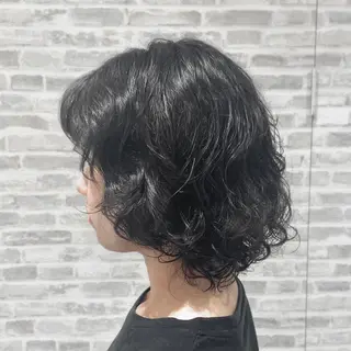 ミディアム パーマ 岡山 愛のヘアスタイル