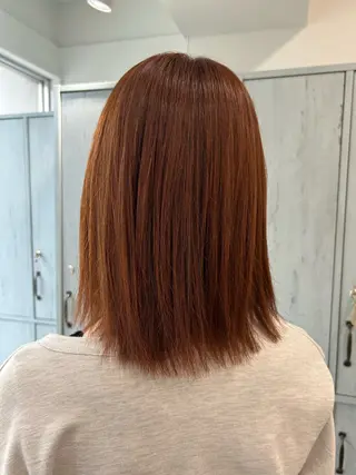 ミディアム カラー ブラウンカラー tomokaのヘアスタイル