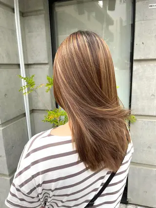 セミロング カラー ハイライト/ショート /ボブ/RYOHEIのヘアスタイル