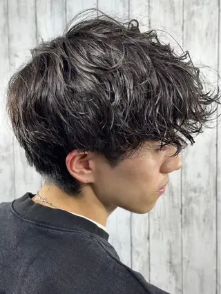 ミディアム パーマ ヘアアレンジ メンズ ⚡️メンズ特化⚡️ 倉林 隼大のヘアスタイル