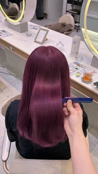 セミロング ハイトーン/韓国ヘア sena🩵のヘアスタイル