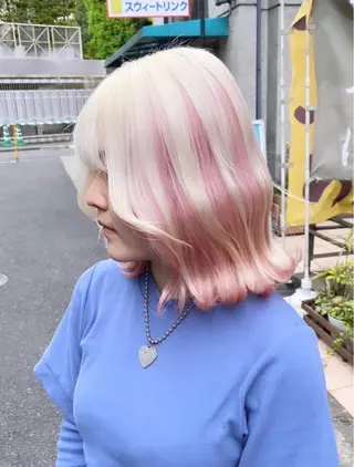 ミディアム カラー パーマ ヘアアレンジ メンズ キッズ ネイル マツエク・マツパ アイブロウ ハイトーンNo.1 👩🏼NaGiSaのヘアスタイル