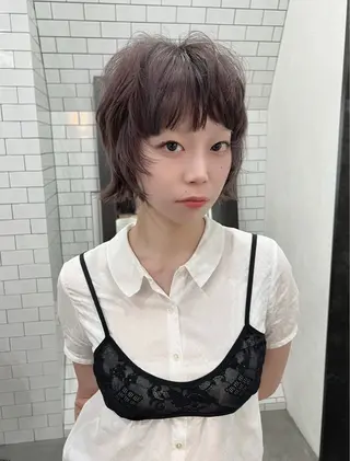 ショート 紙屋町ショート /ボブ　パーマ河内蓮のヘアスタイル