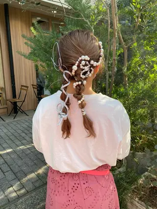 ヘアアレンジ 透明感/レイヤー カット🎀Maco.のヘアスタイル