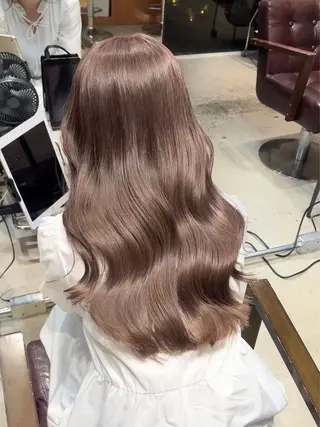 セミロング カラー RIN 中明度韓国ヘアのヘアスタイル