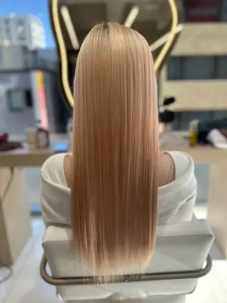 ロング パーマ 髪質改善/縮毛矯正 /ブリーチ矯正/岡部のヘアスタイル