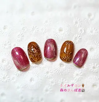 ネイル 森のさんぽ道所属・ショートネイル 森のさんぽ道のネイルデザイン