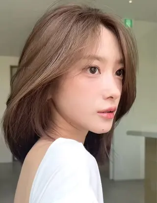 ミディアム 艶レイヤー/艶髪矯正 /ケラトリ/石井のヘアスタイル