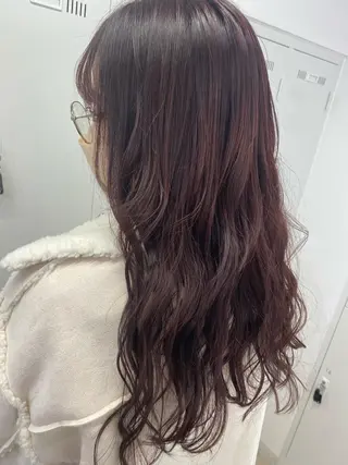 ロング 長妻莉央/縮毛矯正 髪質改善カラーのヘアスタイル