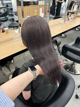 ロング カラー 暗髪🩶ラベンダー/ ブルー/ユウナ🤍のヘアスタイル