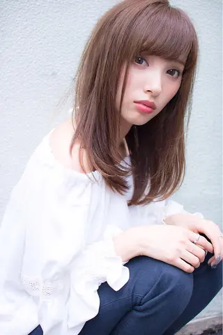 セミロング カラー パーマ ヘアアレンジ ネイル マツエク・マツパ Lond jeloud 名古屋所属・髪質改善 の達人/杉原碧仁のヘアスタイル