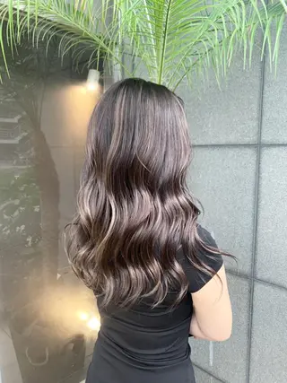 セミロング レイヤー×縮毛矯正 深見 拓のヘアスタイル