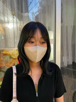 ミディアム カラー loely 💞miyuのヘアスタイル