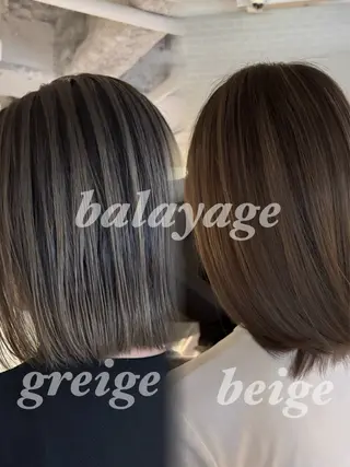 ミディアム カラー ヘアアレンジ グランルッソ所属・岡山× バレイヤージュカラーのヘアスタイル