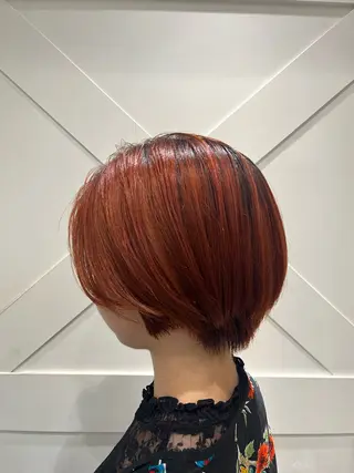 ショート カラー ガーリー/暖色カラー /横浜/さくらのヘアスタイル