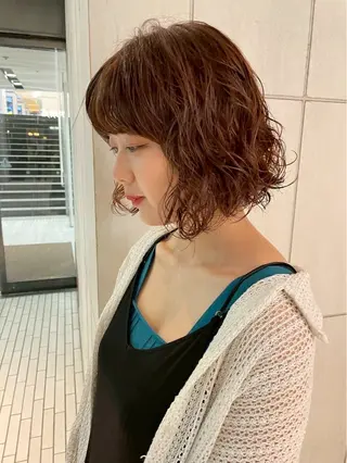 ミディアム パーマ mihiro ⟡.·*.のヘアスタイル