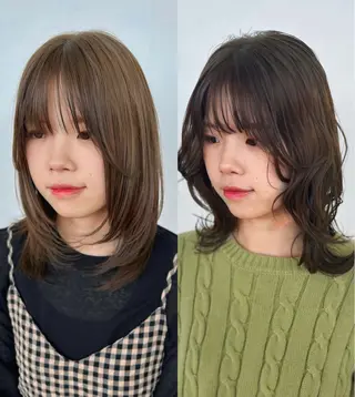 ミディアム カラー LIFE 本店所属・ハイトーン×韓国 レイヤー/ 小林達哉のヘアスタイル